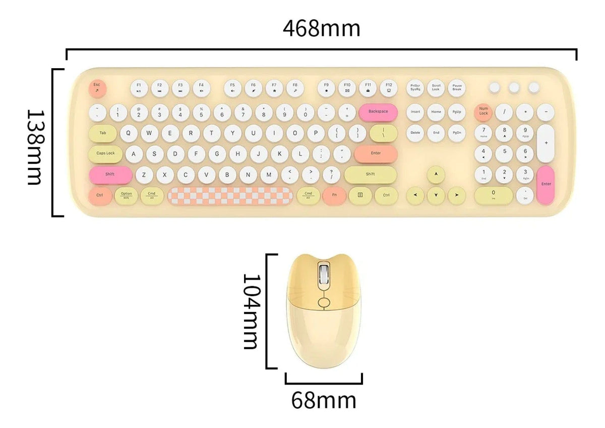 Wireless Keyboard & Mouse Combo with Silent Click
