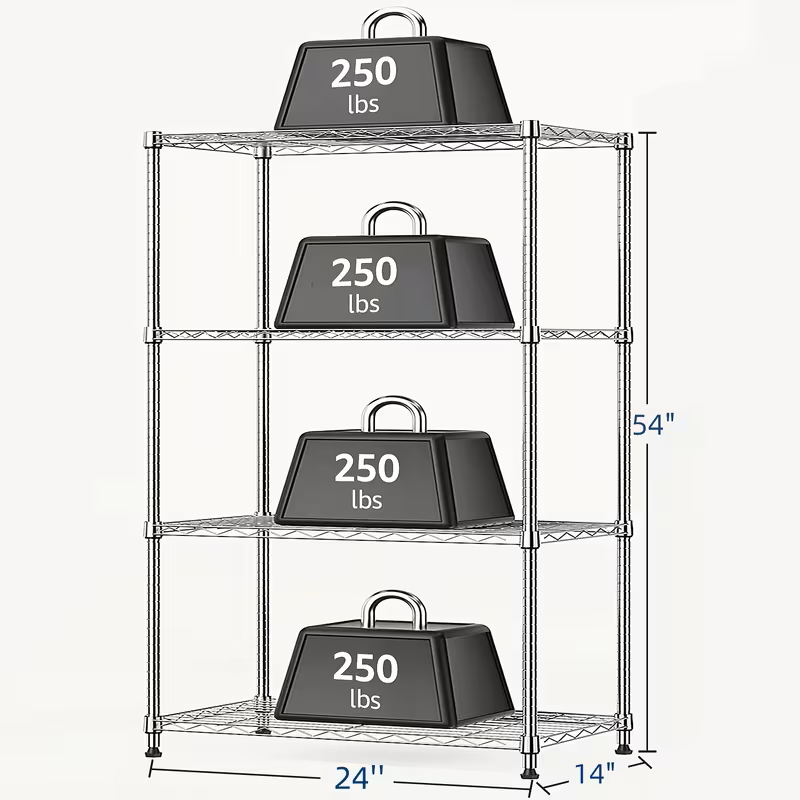 Adjustable Multi-Tier Wire Storage Shelving Rack