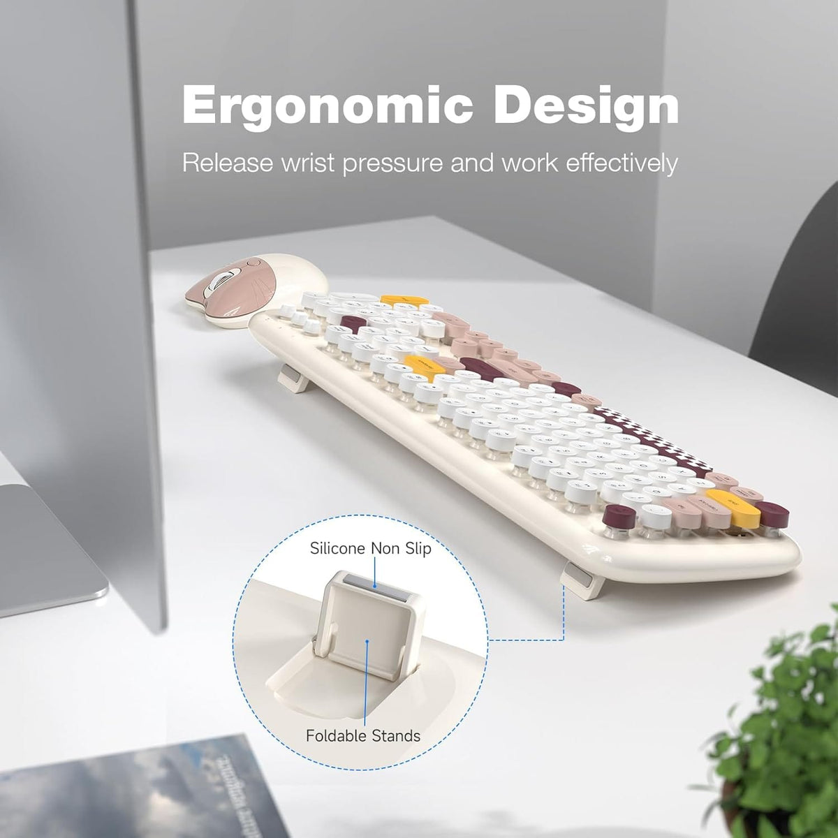 Wireless Keyboard & Mouse Combo with Silent Click