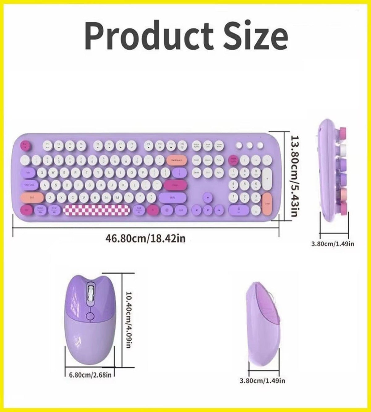 Wireless Keyboard & Mouse Combo with Silent Click