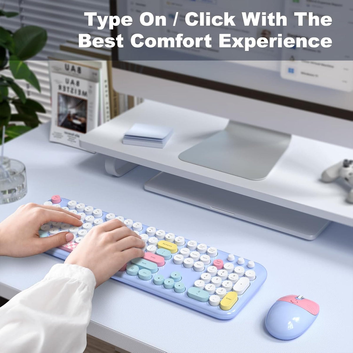 Wireless Keyboard & Mouse Combo with Silent Click