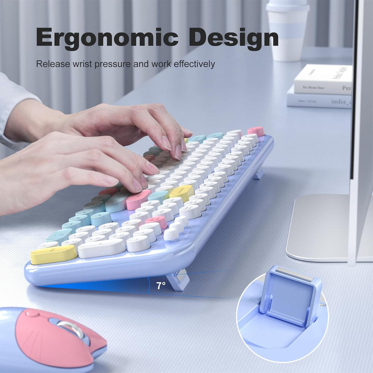 Wireless Keyboard & Mouse Combo with Silent Click