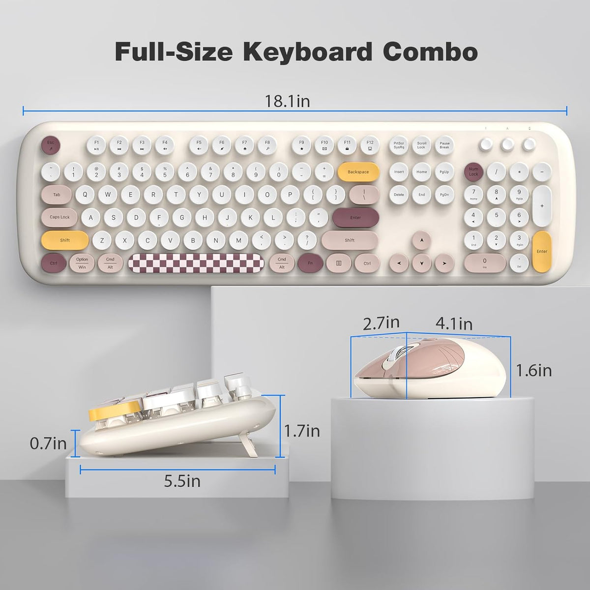 Wireless Keyboard & Mouse Combo with Silent Click