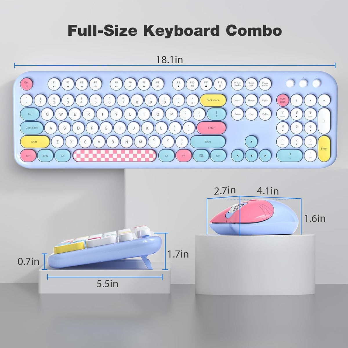 Wireless Keyboard & Mouse Combo with Silent Click