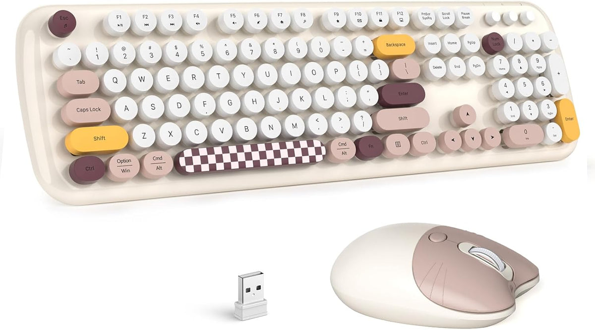 Wireless Keyboard & Mouse Combo with Silent Click