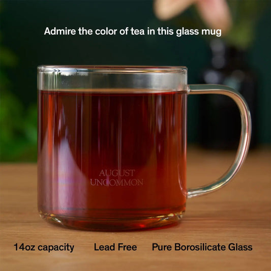 Clear Borosilicate Glass Mug, 14 oz