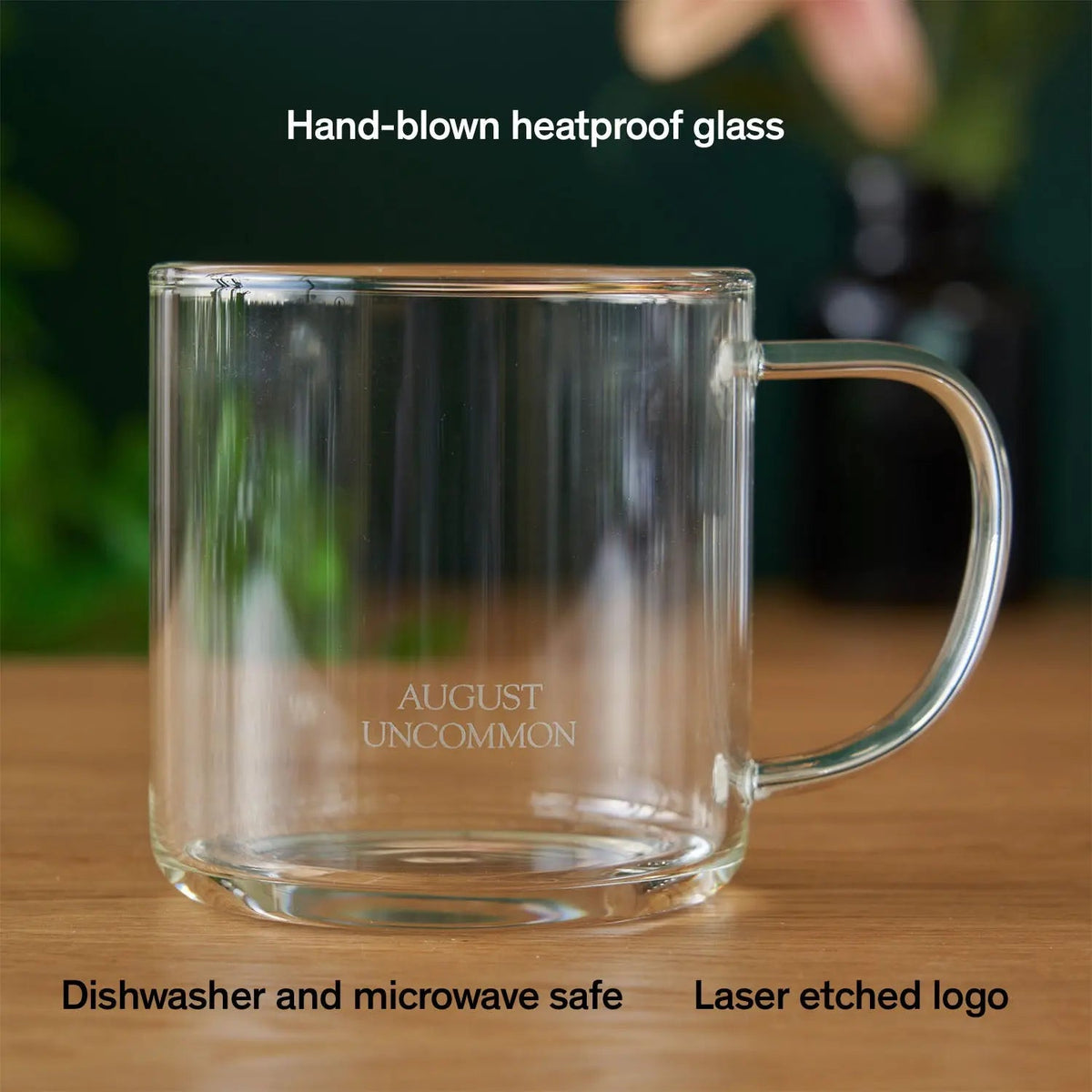 Clear Borosilicate Glass Mug, 14 oz