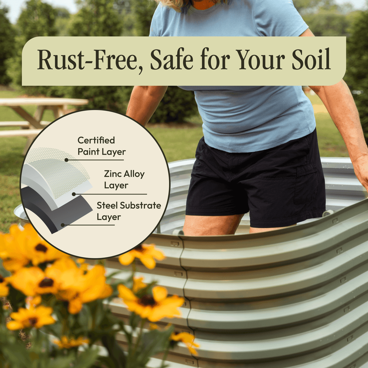 Gro-Rite Premium Metal Raised Garden Bed Kit