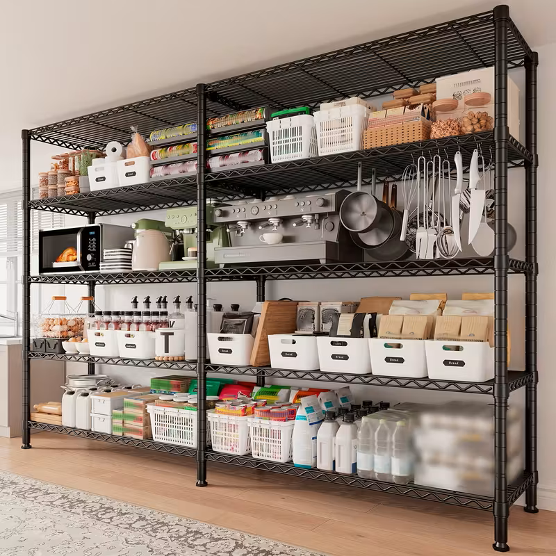 Adjustable Multi-Tier Wire Storage Shelving Rack