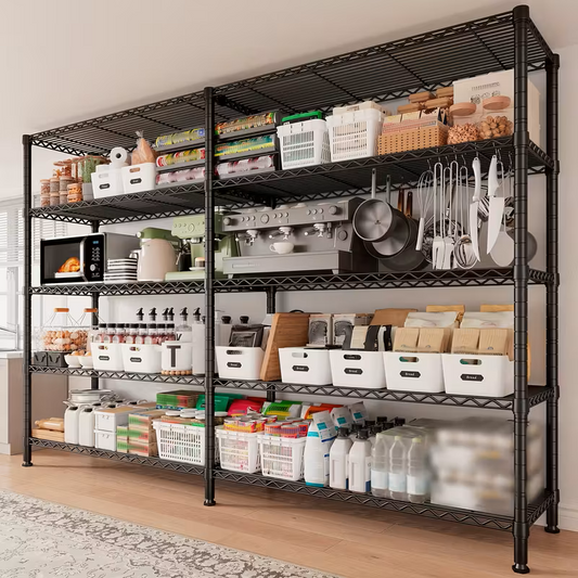 Adjustable Multi-Tier Wire Storage Shelving Rack