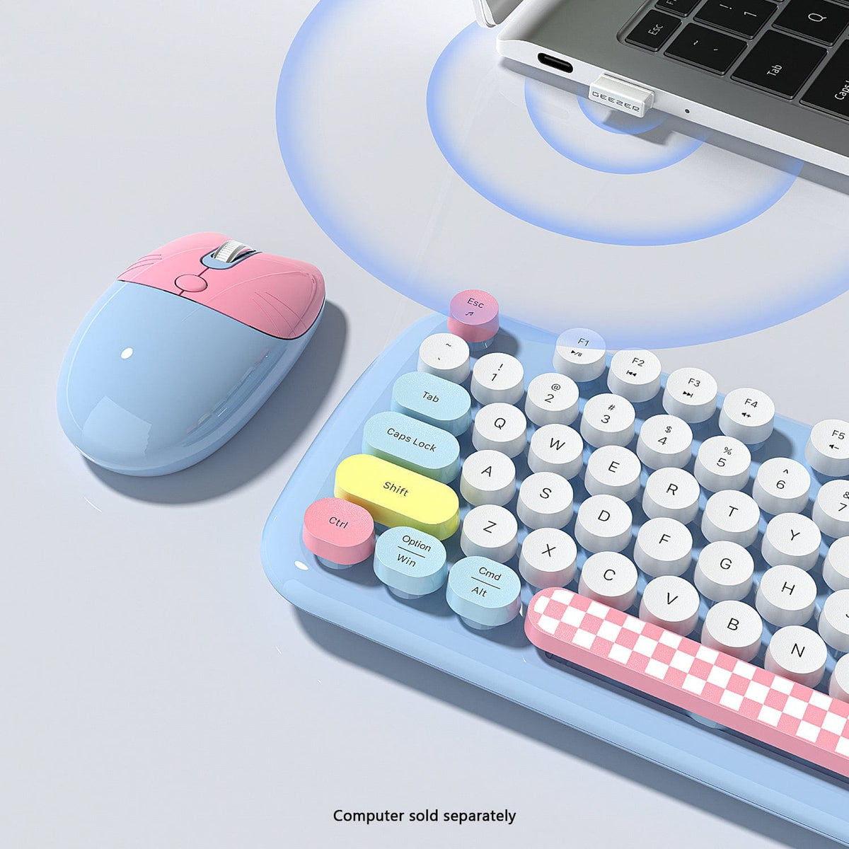 Wireless Keyboard & Mouse Combo with Silent Click