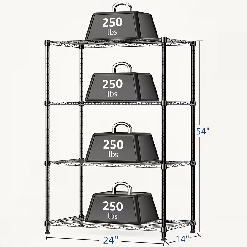 Adjustable Multi-Tier Wire Storage Shelving Rack