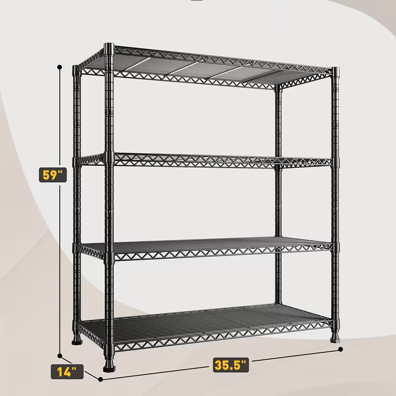 Adjustable Multi-Tier Wire Storage Shelving Rack