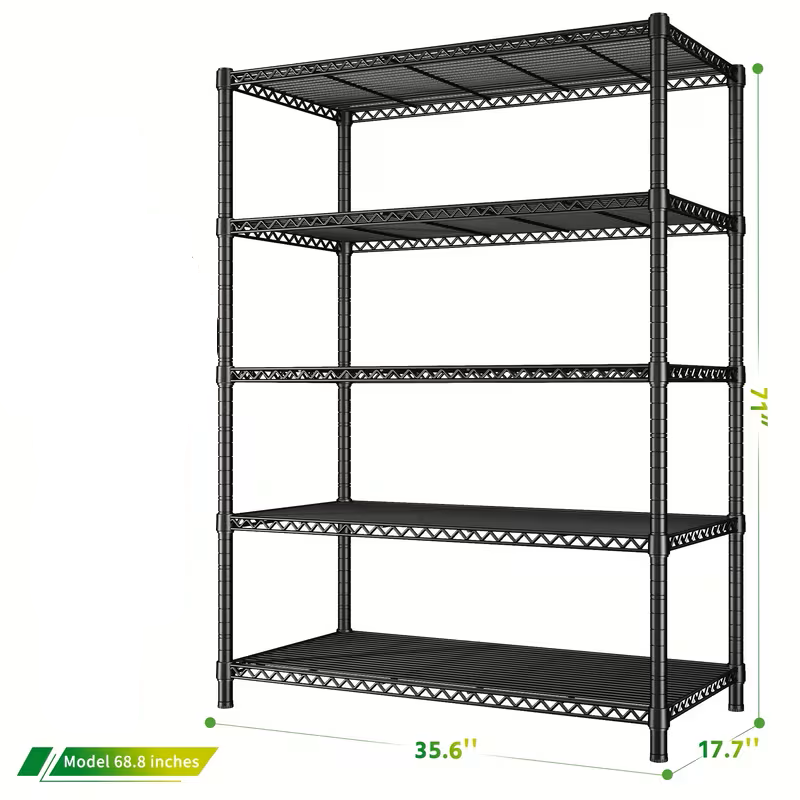 Adjustable Multi-Tier Wire Storage Shelving Rack