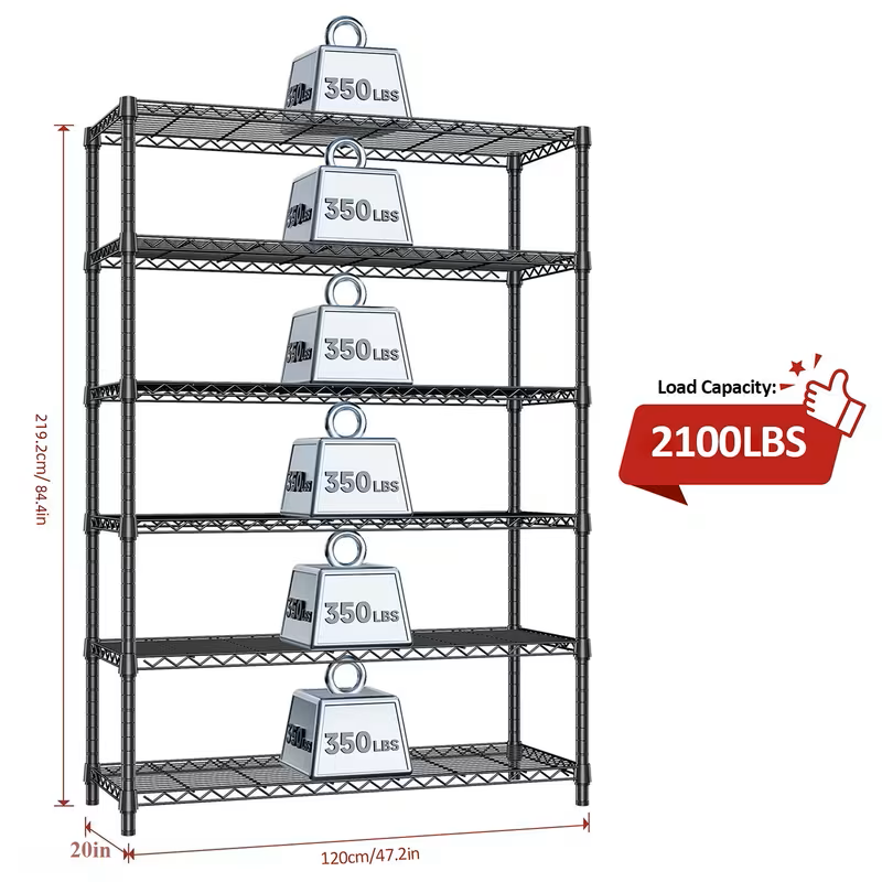 Adjustable Multi-Tier Wire Storage Shelving Rack