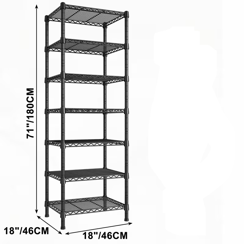 Adjustable Multi-Tier Wire Storage Shelving Rack