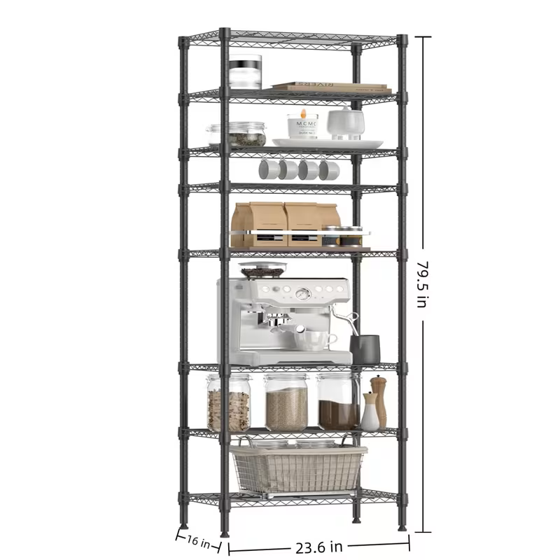 Adjustable Multi-Tier Wire Storage Shelving Rack