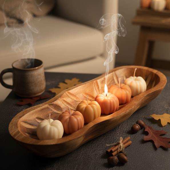 Pumpkin Candle - Rustic Autumn Candle