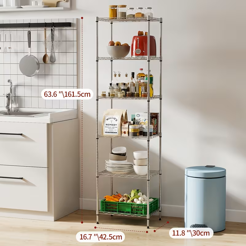Adjustable Multi-Tier Wire Storage Shelving Rack